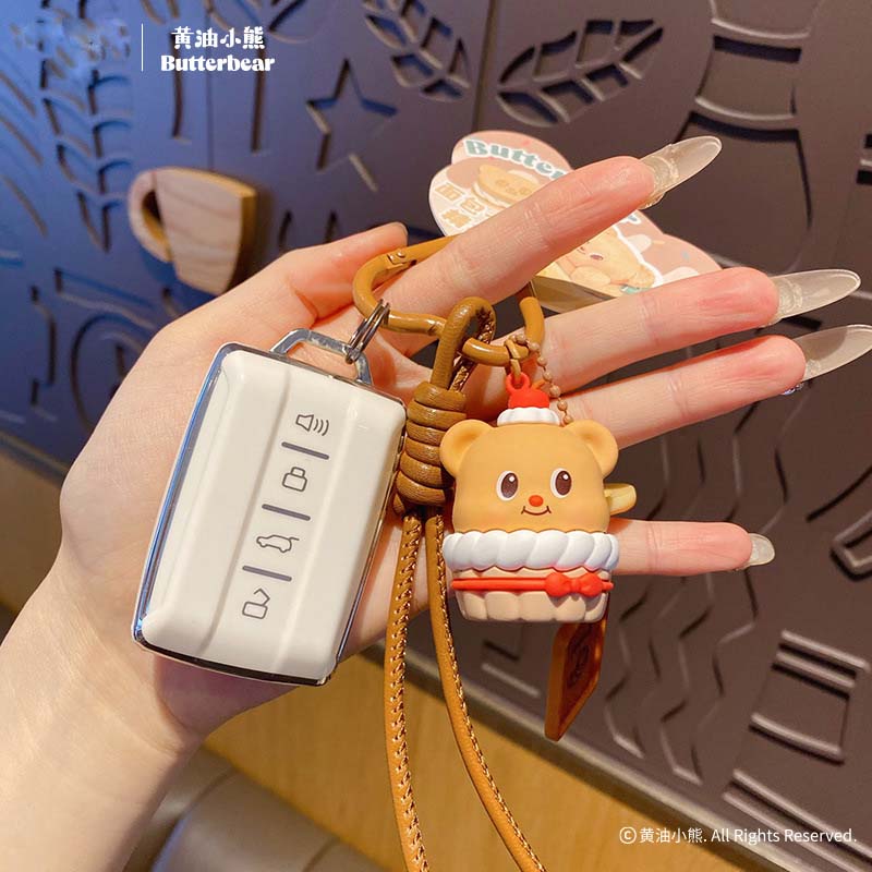 漫画バタークマグルメキーホルダーかわいいサンドイッチケーキチ - Butter Yellow Women'S Accessories のレビューと価格
