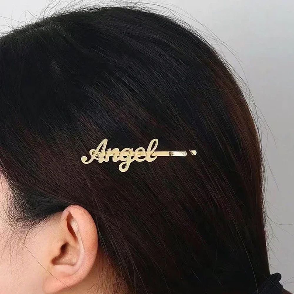 カスタムネームヘアクリップ,カスタムヘアピン,ステンレススチ - Women Accessories Name のレビューと価格