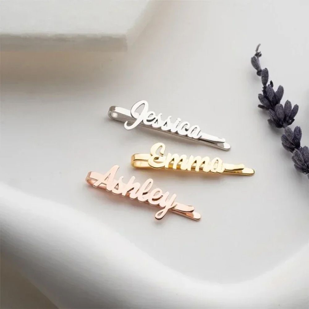 カスタムネームヘアクリップ,カスタムヘアピン,ステンレススチ - Women Accessories Name のレビューと価格
